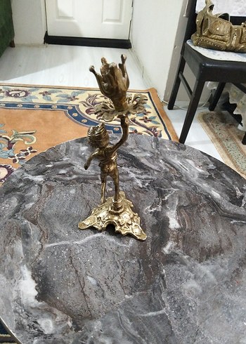 Eski, pirinç şamdan - Görsel 6