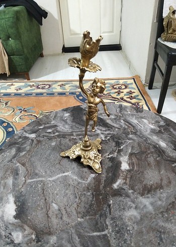 Eski, pirinç şamdan - Görsel 5