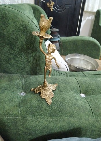 Eski, pirinç şamdan - Görsel 4