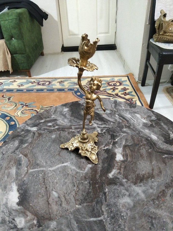 Eski, pirinç şamdan - Görsel 2