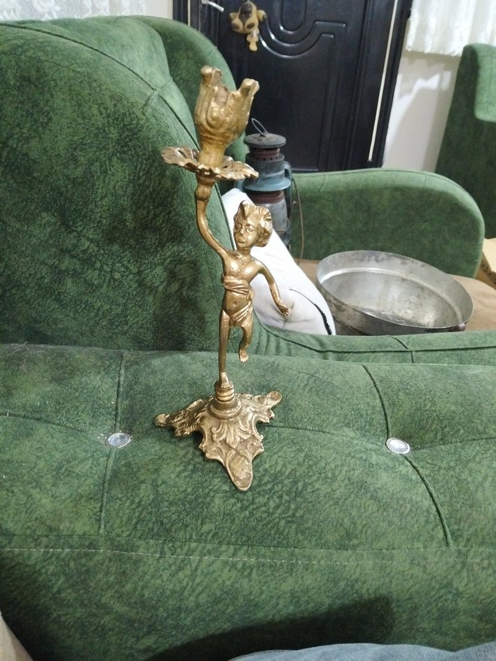 Eski, pirinç şamdan - Görsel 4