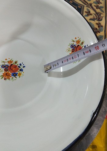 Eski, emaye hamur leğeni - Görsel 6