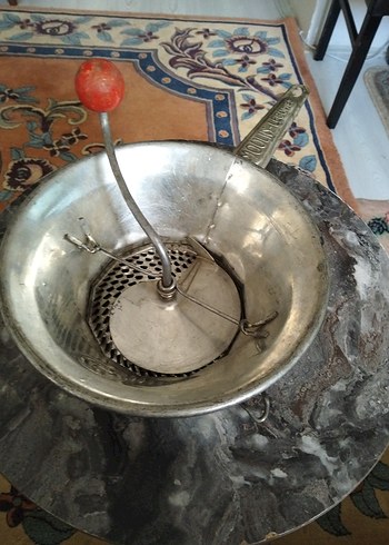 Eski,Fransız Metal Mutfak Süzgeci - Görsel 2