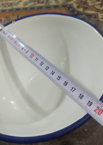 Beyaz Emaye Derin Kase - Görsel 5