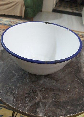 Beyaz Emaye Derin Kase - Görsel 7