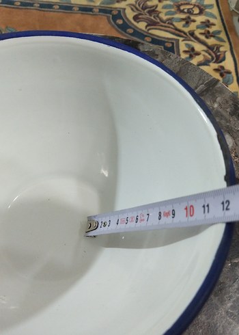 Beyaz Emaye Derin Kase - Görsel 6