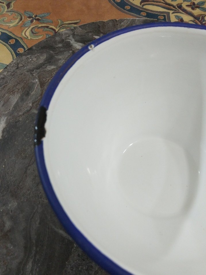 Beyaz Emaye Derin Kase - Görsel 2