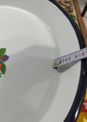 Eski, emaye büyük tepsi - Görsel 6