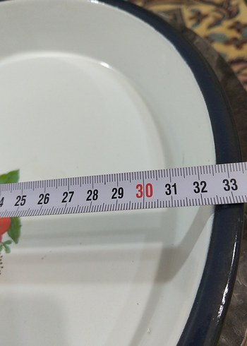 Eski, emaye büyük tepsi - Görsel 5