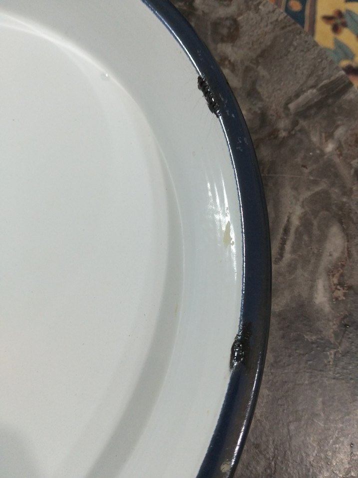 Eski, emaye büyük tepsi - Görsel 3