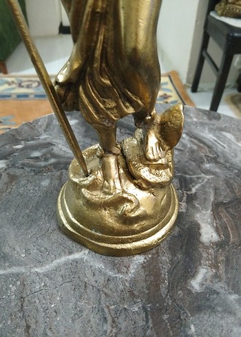 Altın Renkli Adalet Heykeli Figürü - Görsel 3