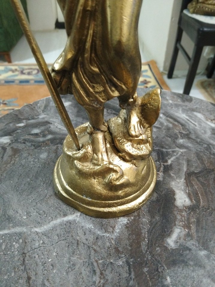 Altın Renkli Adalet Heykeli Figürü - Görsel 3