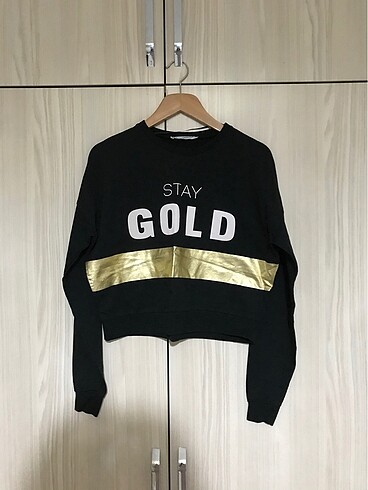 l Beden siyah Renk Crop sweatshirt