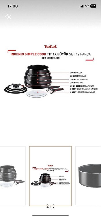 Tefal Tefal ingenio 1X 12 parça