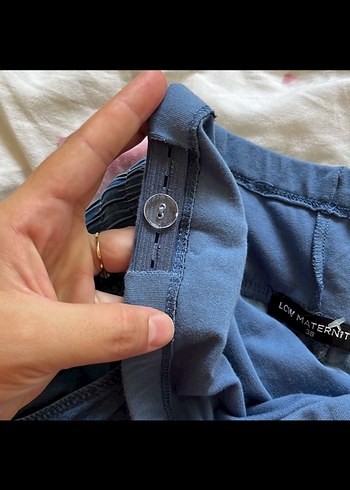m Beden Lacivert Beli Bağlamalı Hamile Kot Pantolon