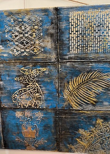 Sanat Kitabı - Mavi ve Altın Desenler