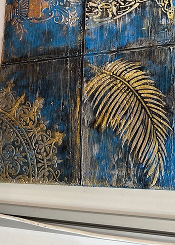 Beden Sanat Kitabı - Mavi ve Altın Desenler