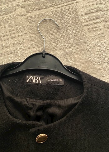 Zara Zara Siyah Düğmeli Kısa Ceket