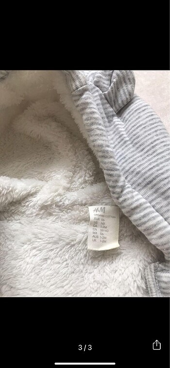 Yenidoğan Beden H&M bebek tulumu