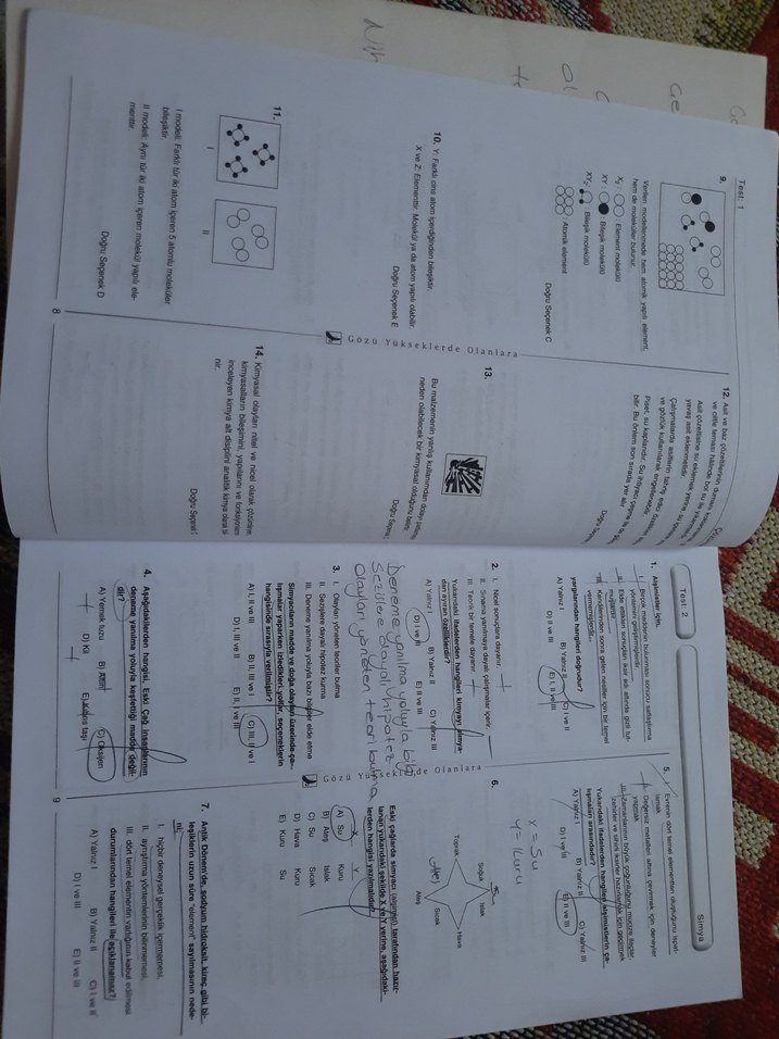 9. Sınıf Kimya Örnek Test Çözümlü Soru Bankası - Görsel 3