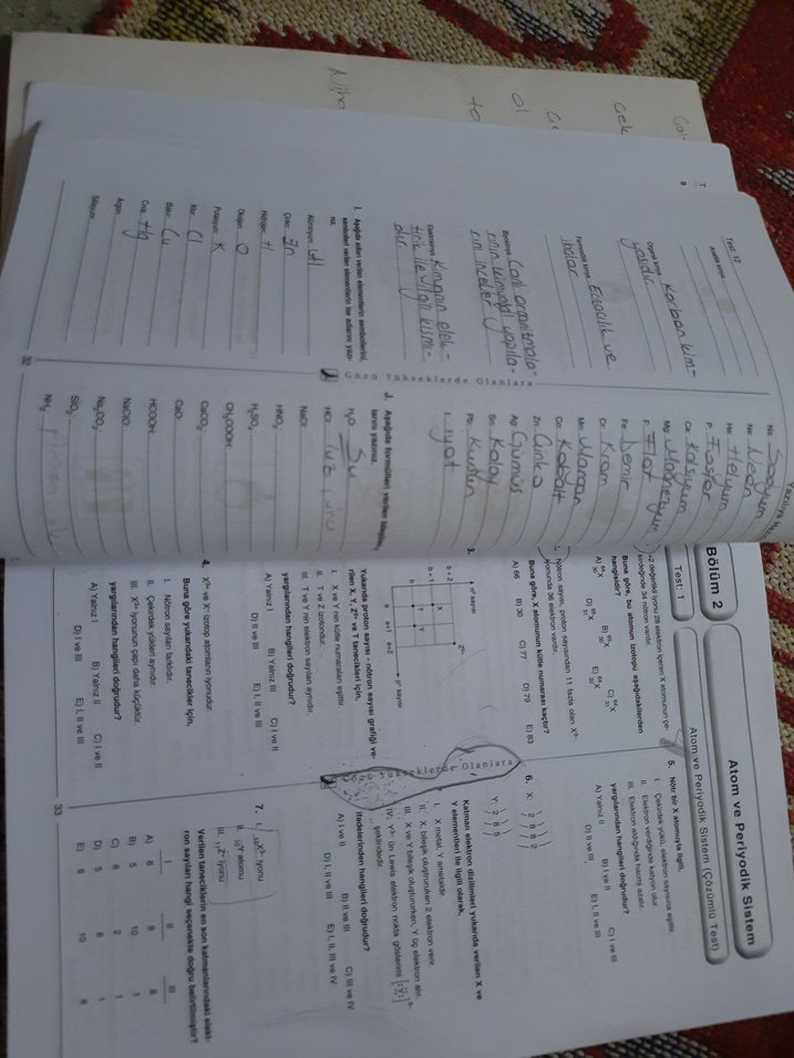 9. Sınıf Kimya Örnek Test Çözümlü Soru Bankası - Görsel 4
