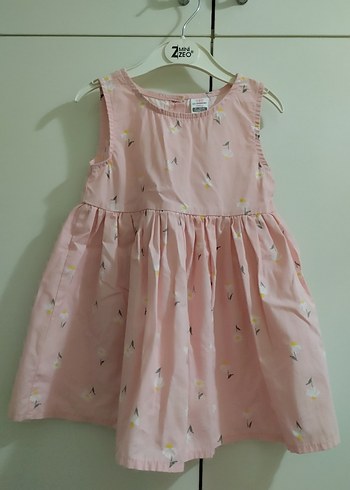 Kız Çocuk Pileli Pembe Elbise