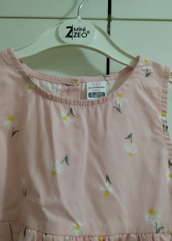 LC Waikiki Kız Çocuk Pileli Pembe Elbise