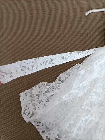 7 Yaş Beden beyaz Renk Koton kız çocuk elbise