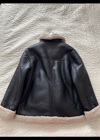 Suni Kürk Detaylı Deri Kadın Mont - Görsel 5