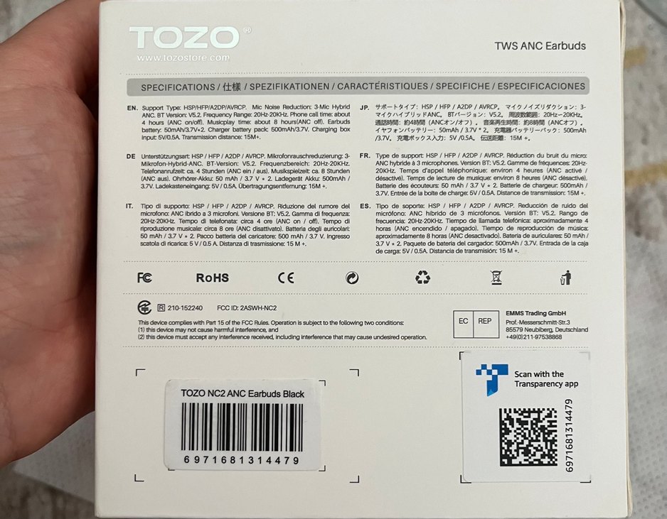 Tozo Siyah Kablosuz Kulaklık ANC Özellikli - Görsel 2