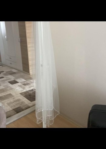 Dantel Detaylı Beyaz Gelin Duvağı - Görsel 2