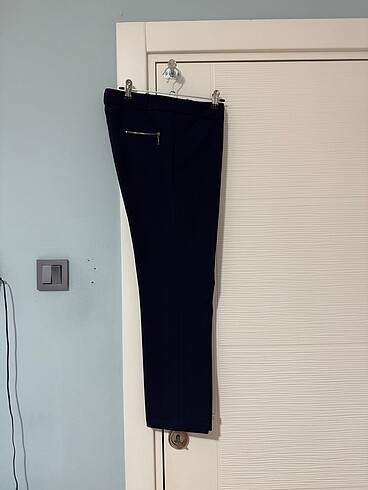 Lacivert düz paça kumaş pantolon