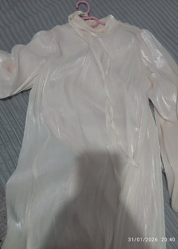 Beyaz UzunElbise - Görsel 2