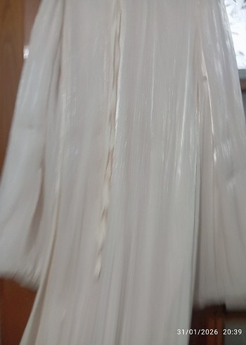 Beyaz UzunElbise - Görsel 4