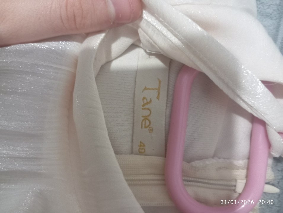 Beyaz UzunElbise - Görsel 5