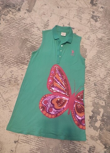 US Polo kız çocuk tenis elbisesi