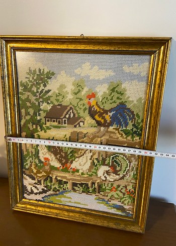 Altın Renk Çerçeveli Kanaviçe Tablo - Görsel 7