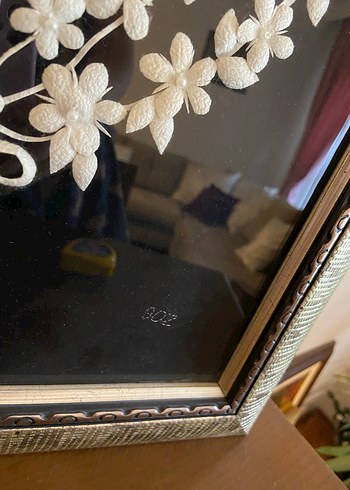 Gri Çerçeveli Beyaz Çiçekli Tablo - Görsel 6