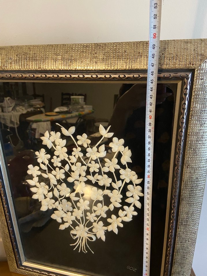 Gri Çerçeveli Beyaz Çiçekli Tablo - Görsel 5