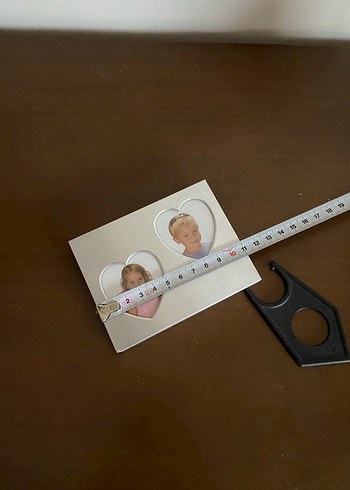 Beyaz Kalp Şeklinde Çift Fotoğraf Çerçevesi - Görsel 4