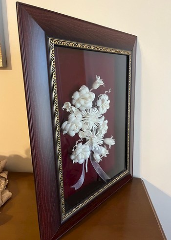 Beyaz Çiçekli Dekoratif Tablo - Görsel 3