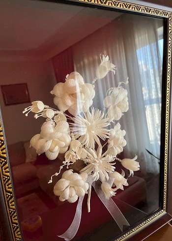 Beyaz Çiçekli Dekoratif Tablo - Görsel 7