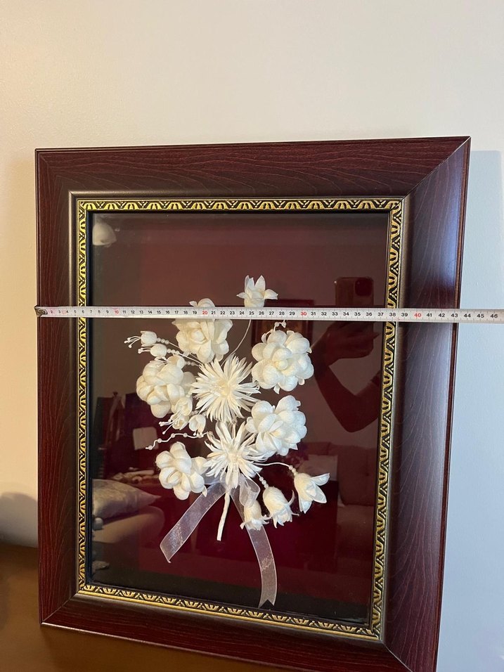 Beyaz Çiçekli Dekoratif Tablo - Görsel 2