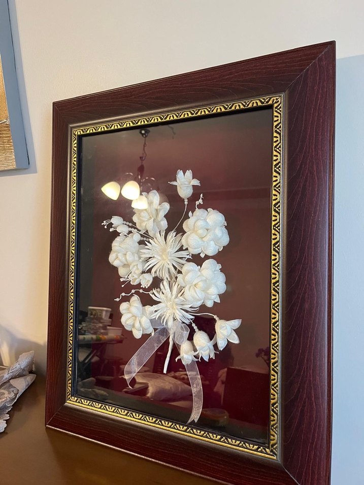 Beyaz Çiçekli Dekoratif Tablo - Görsel 5