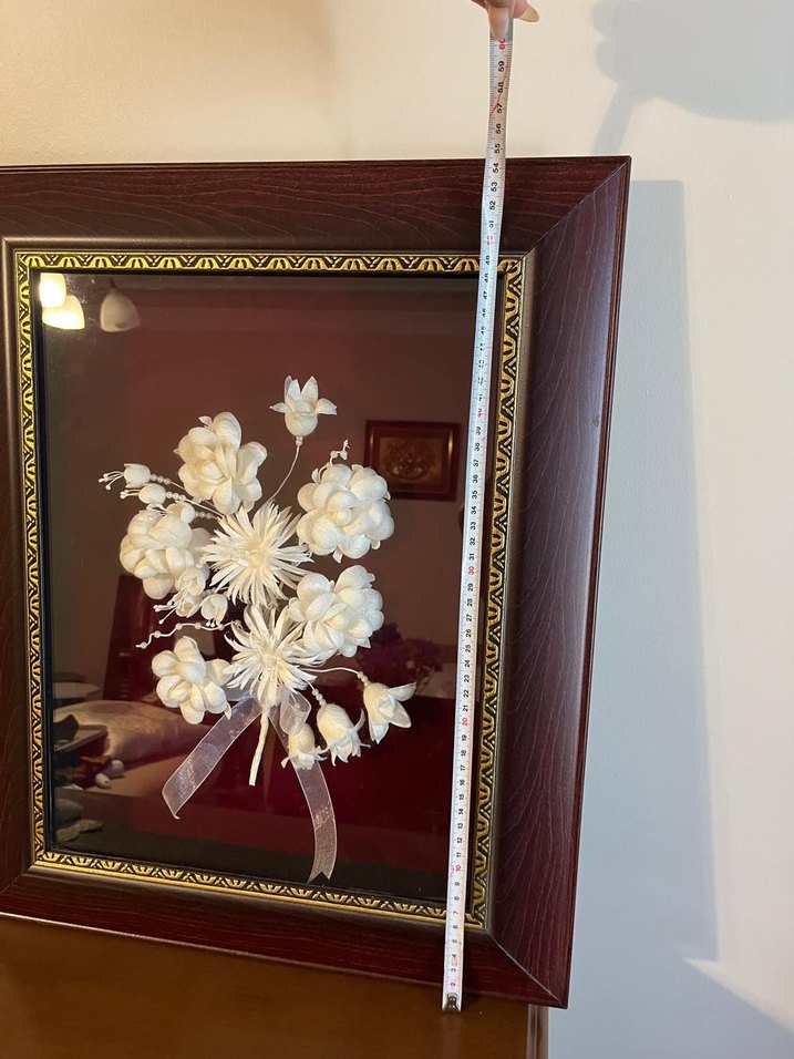 Beyaz Çiçekli Dekoratif Tablo - Görsel 4