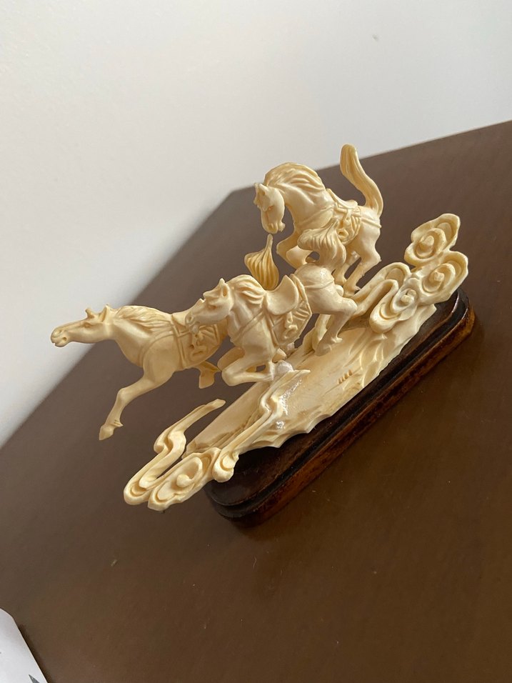 Beyaz At Figürlü Dekoratif Biblo - Görsel 5