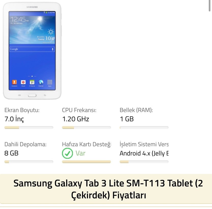 Samsung Galaxy Tab 3 Lite SM-T113 Beyaz Tablet - Görsel 2
