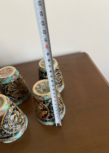 Renkli Desenli Seramik Bardak Seti - Görsel 7