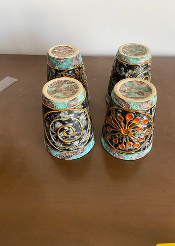 Renkli Desenli Seramik Bardak Seti - Görsel 6