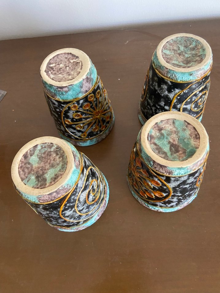 Renkli Desenli Seramik Bardak Seti - Görsel 4